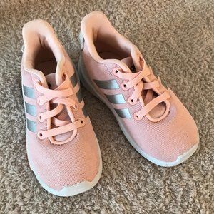 ADIDAS Pink & Silver Girls Canvas Slip-on Sneakers Toddler Size 6